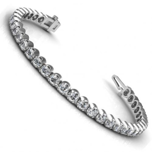 1.00CT round cut diamonds tennis bracelet