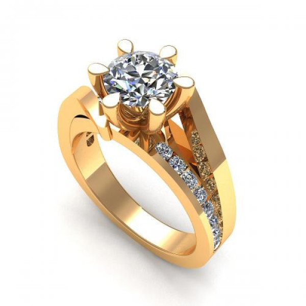 0.70CT round cut diamonds engagement ring