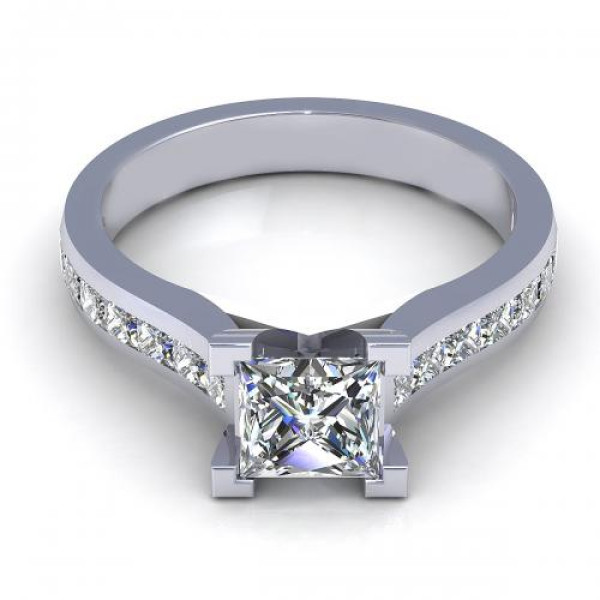 1.15CT princess cut diamonds engagement ring