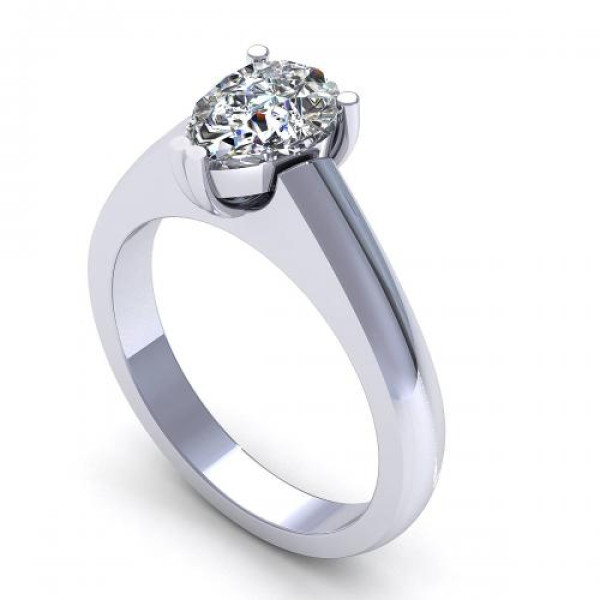 0.35CT pear cut diamonds solitaire ring