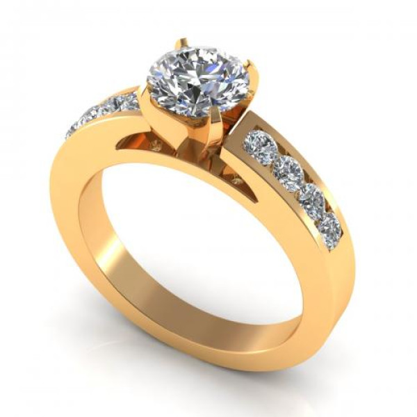0.80CT round cut diamonds engagement ring