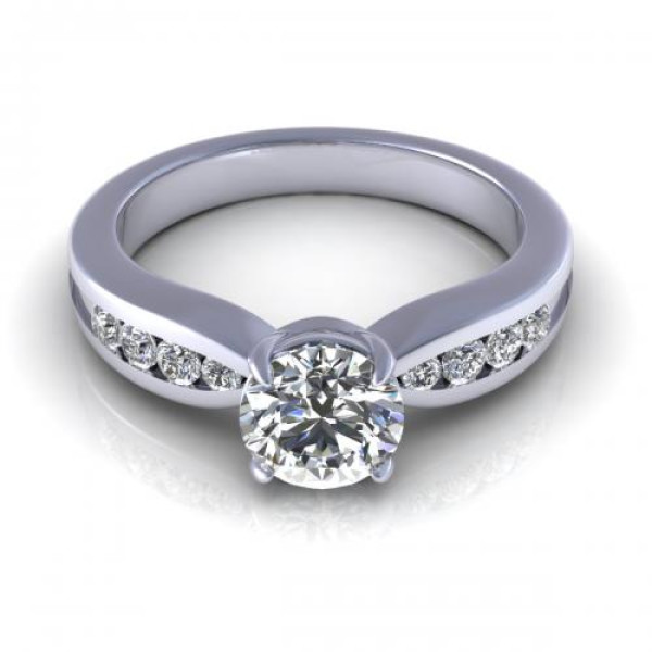 0.60CT round cut diamonds engagement ring