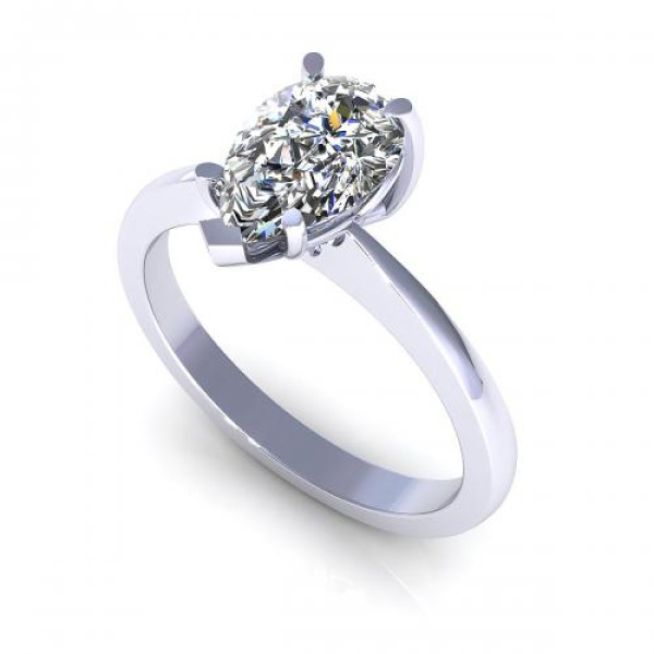 0.35CT pear cut diamonds solitaire ring