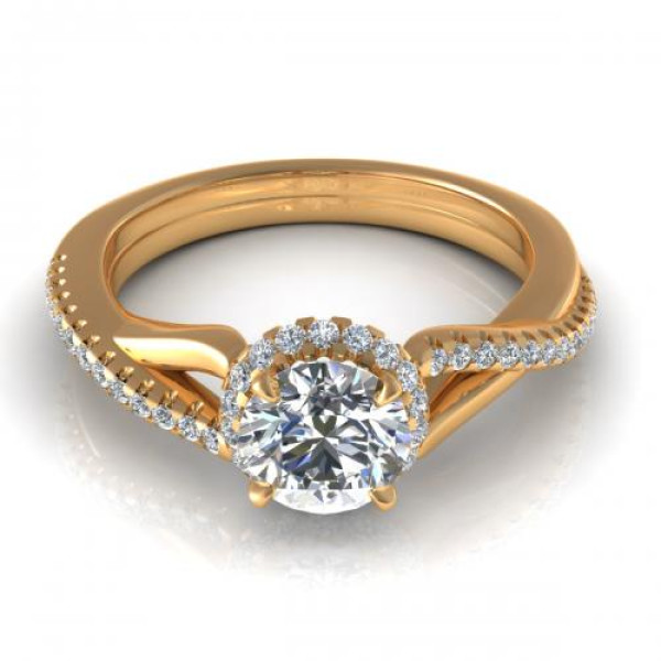 0.60CT and round cut diamonds engagement ring