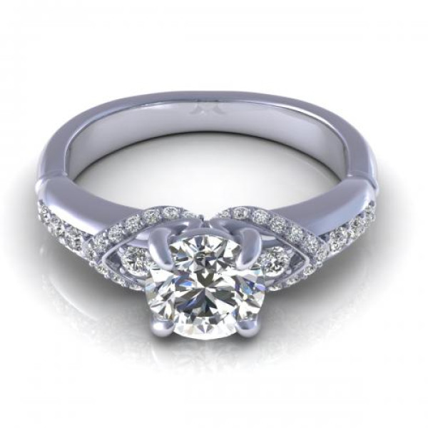 0.60CT round cut diamonds engagement ring