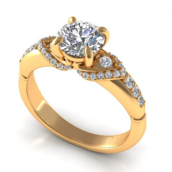 0.60CT round cut diamonds engagement ring