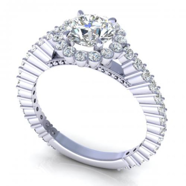 1.20CT round cut diamonds engagement ring