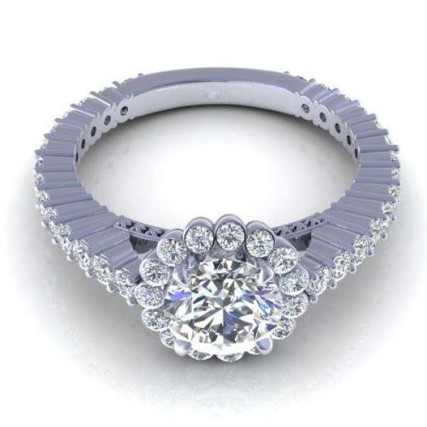 1.20CT round cut diamonds engagement ring