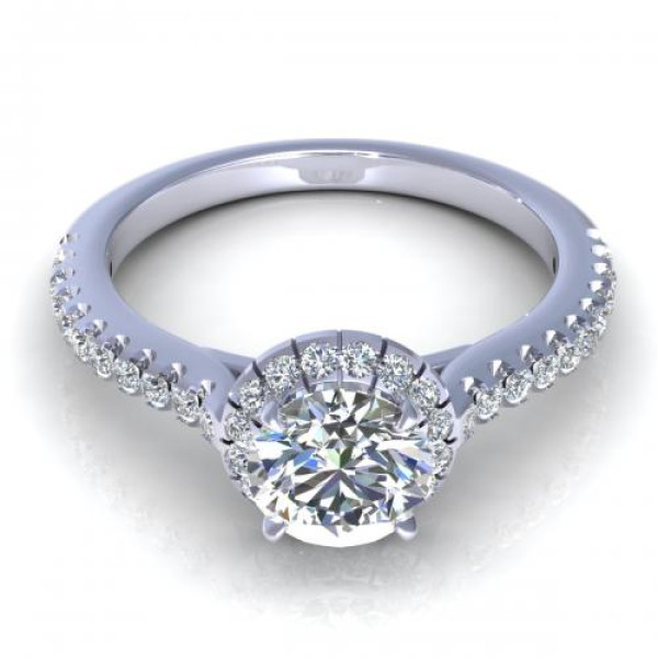 0.70CT round cut diamonds engagement ring
