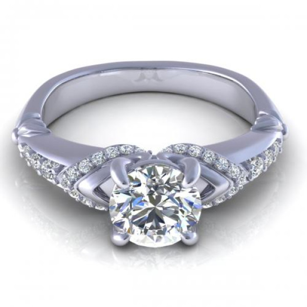 0.60CT round cut diamonds engagement ring