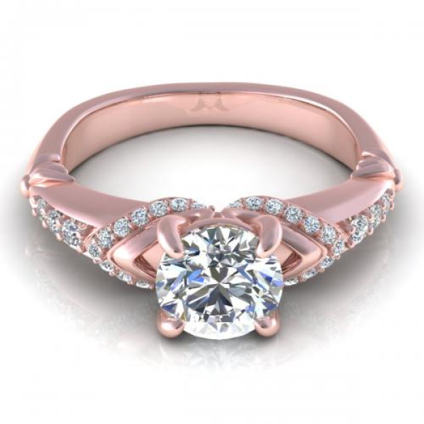 0.60CT round cut diamonds engagement ring