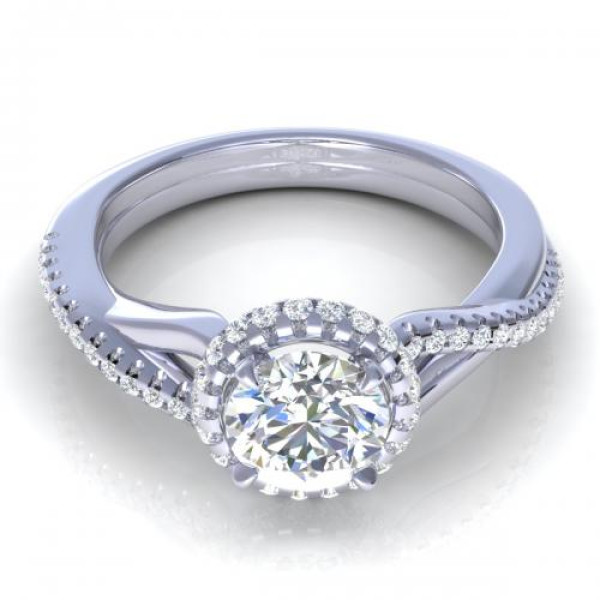 0.60CT round cut diamonds engagement ring