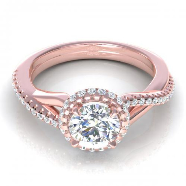 0.60CT round cut diamonds engagement ring