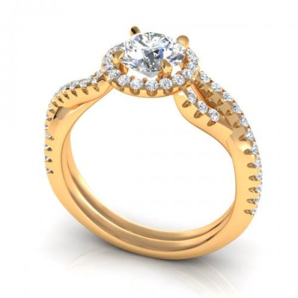 0.80CT round cut diamonds engagement ring