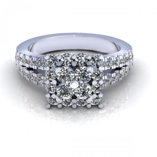 1.21CT round cut diamonds engagement ring