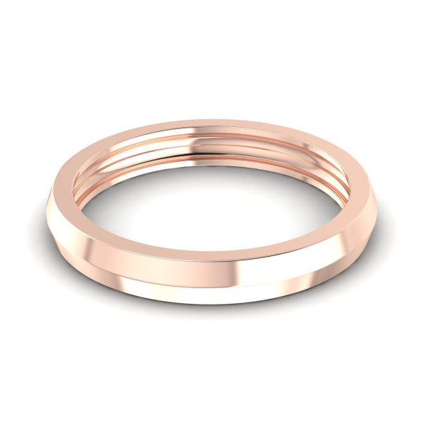 14KT White Gold 3.25MM Width & 1.95MM Thick Plain Wedding Band