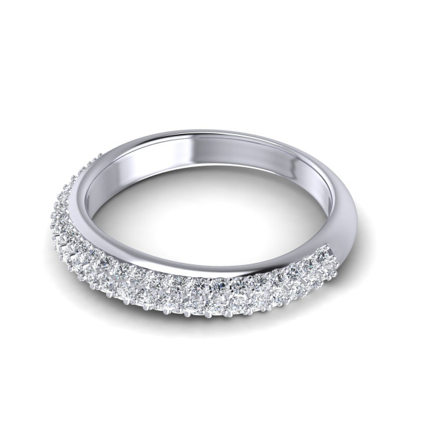 0.65CT Round Cut Diamonds Wedding Band