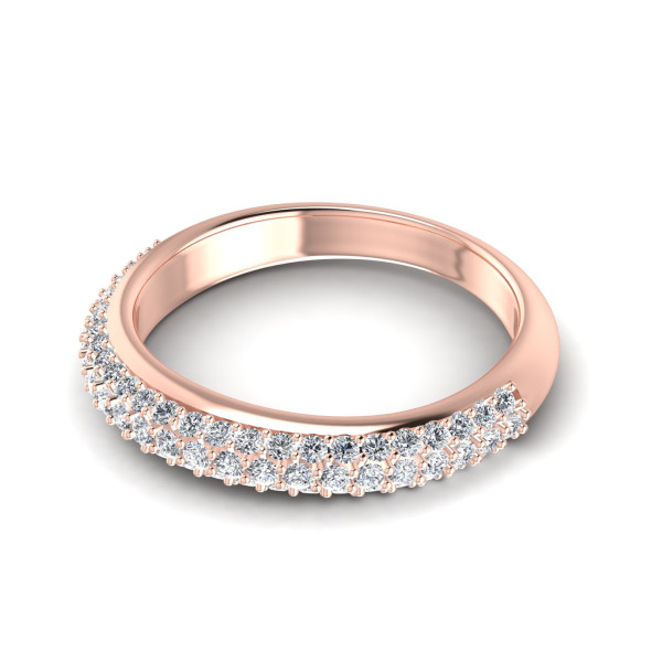 0.65CT Round Cut Diamonds Wedding Band