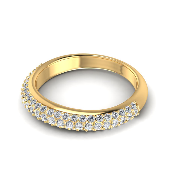 0.65CT Round Cut Diamonds Wedding Band