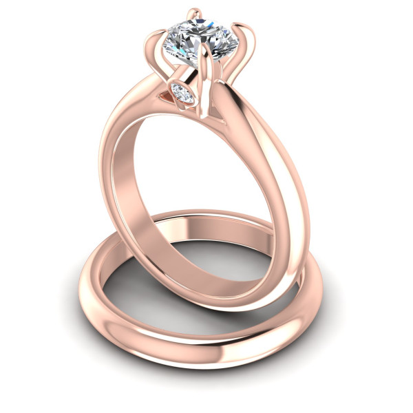 0.45CT Round Cut Diamonds Bridal Set