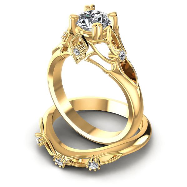 0.55CT Round Cut Diamonds Bridal Set