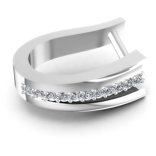 0.30CT Round Cut Diamonds Hoop Earrings