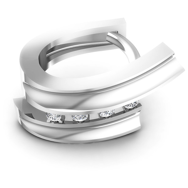 0.10CT Round Cut Diamonds Hoop Earrings