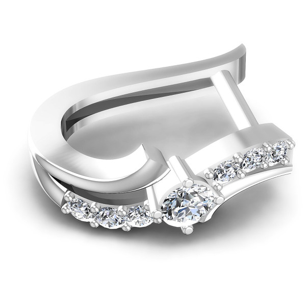 0.50CT Round Cut Diamonds Hoop Earrings