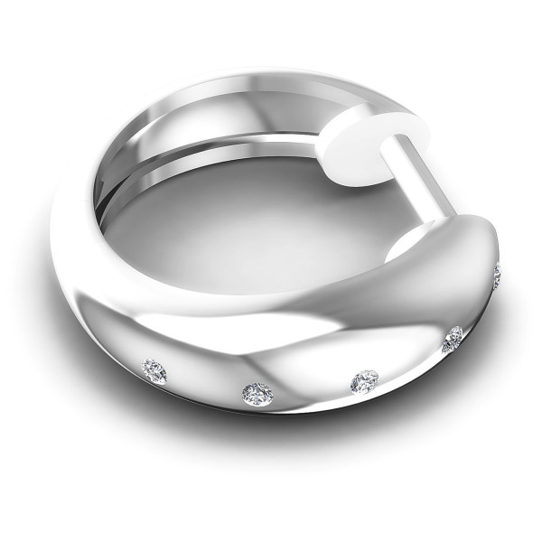 0.10CT Round Cut Diamonds Hoop Earrings