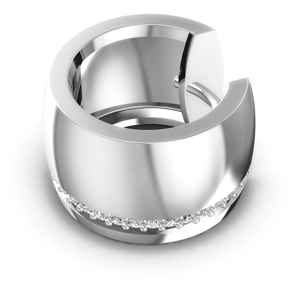 0.30CT Round Cut Diamonds Hoop Earrings