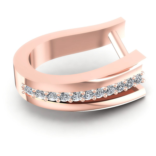 0.30CT Round Cut Diamonds Hoop Earrings