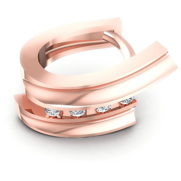 0.10CT Round Cut Diamonds Hoop Earrings
