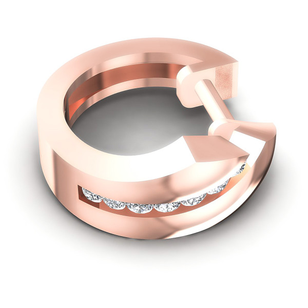 0.30CT Round Cut Diamonds Hoop Earrings
