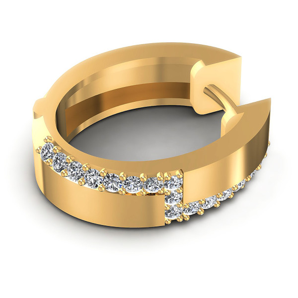 0.50CT Round Cut Diamonds Hoop Earrings