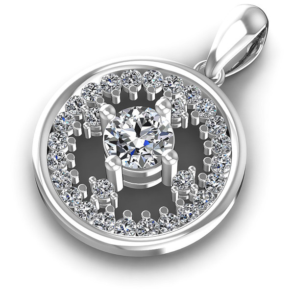 0.90CT Round Cut Diamonds Diamond Pendants