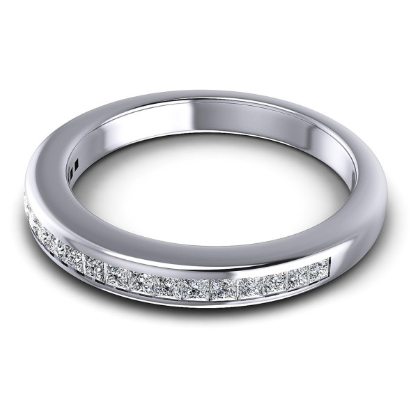 0.45CT Princess Cut Diamonds Wedding Band