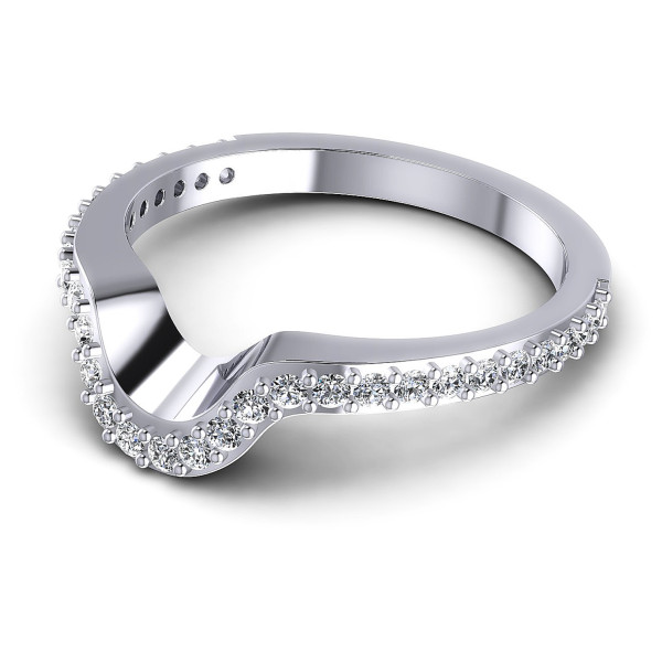 0.35CT Round Cut Diamonds Wedding Band