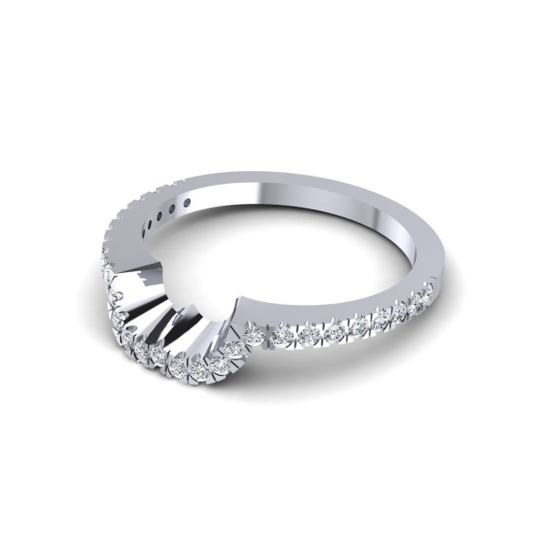 0.30CT Round Cut Diamonds Wedding Band