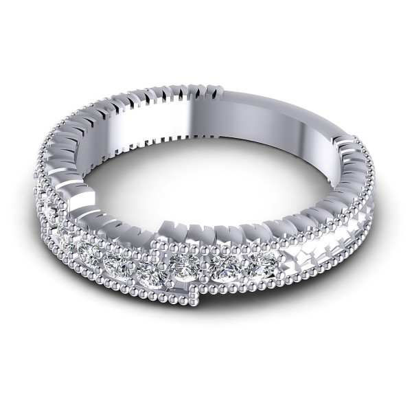 0.35CT Round Cut Diamonds Wedding Band
