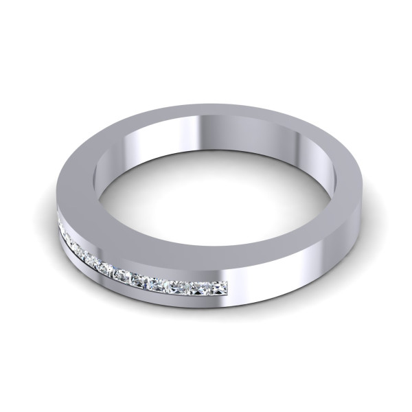 0.25CT Princess Cut Diamonds Wedding Band