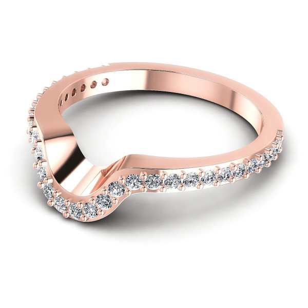 0.35CT Round Cut Diamonds Wedding Band