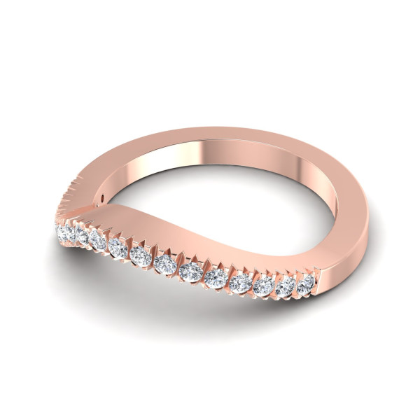 0.30CT Round Cut Diamonds Wedding Band