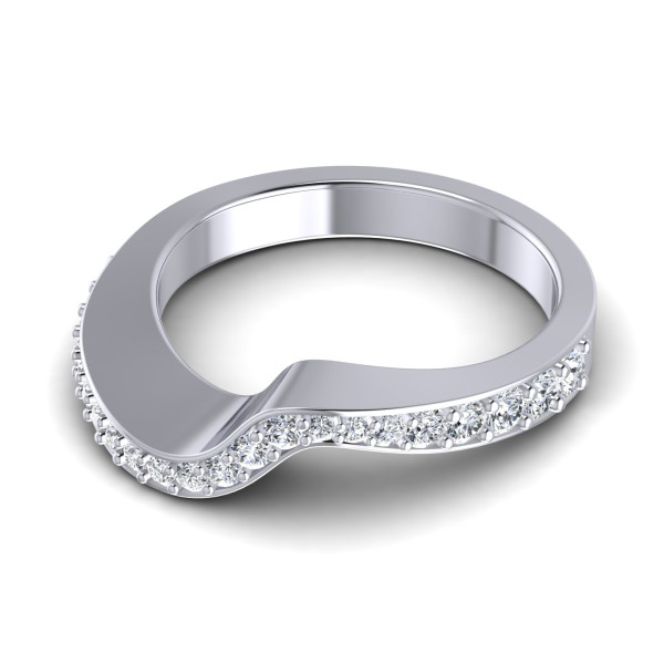 0.45CT Round Cut Diamonds Wedding Band