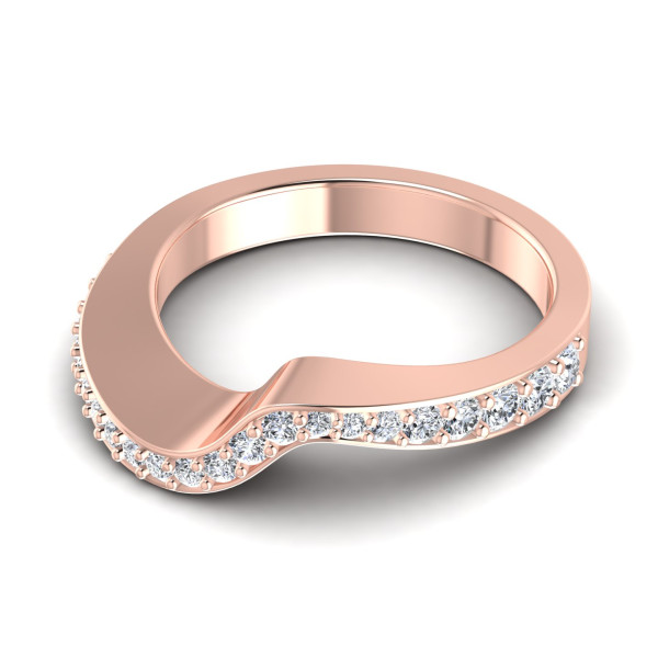0.45CT Round Cut Diamonds Wedding Band