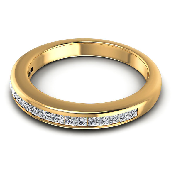 0.45CT Princess Cut Diamonds Wedding Band