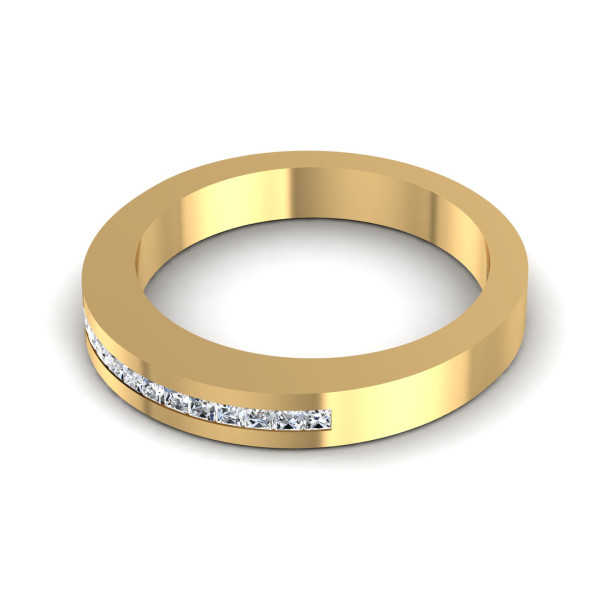 0.25CT Princess Cut Diamonds Wedding Band