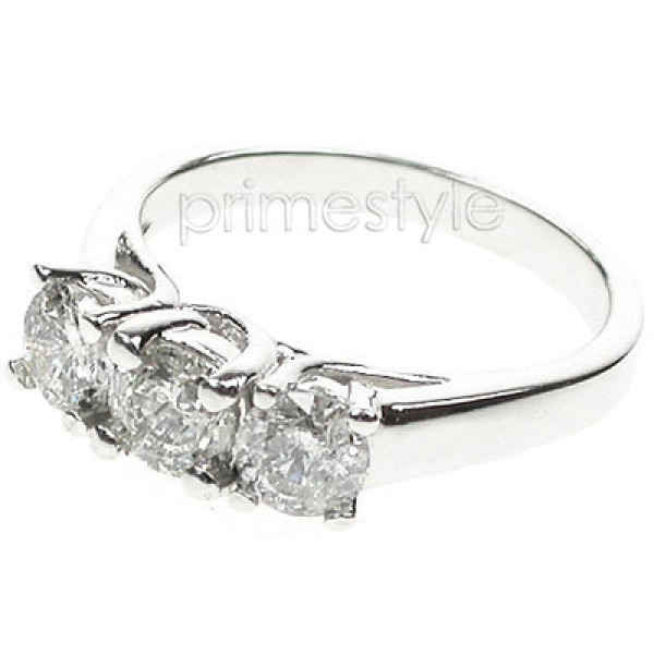 1.00CT Round Cut Diamonds Three Stone Ring