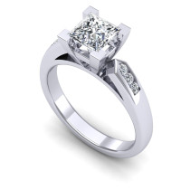 0.70CT Princess And Round Cut Diamonds Trio Rings