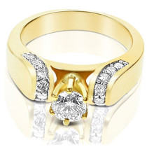 1.00CT Round Cut Diamonds Engagement Ring