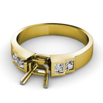 0.80CT Princess Cut Diamonds Engagement Ring
